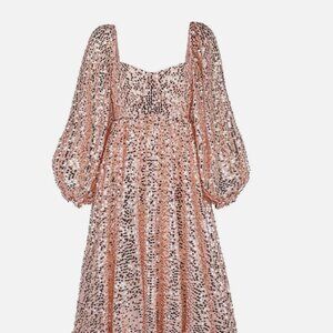 XS Selkie Rose Gold Sequin Princess Gown NEW NEVER WORN